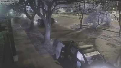 CCTV footage of crash