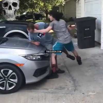 Guy knocks out his racist stepfather for calling his best friend the N-word.