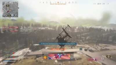 Fresh out of the gulag, two teammates down, being hunted by a trio with a bounty in a helicopter. Time for some Mandalorian maneuvers. Plus a bonus perfectly timed "Happy hour has started" notification. (Better Quality Reupload)
