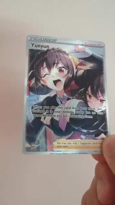 I&rsquo;ve made some Konosuba cards (my IG @midnitepoet_) and this us my fav.