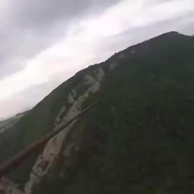 Zip line gone wrong 