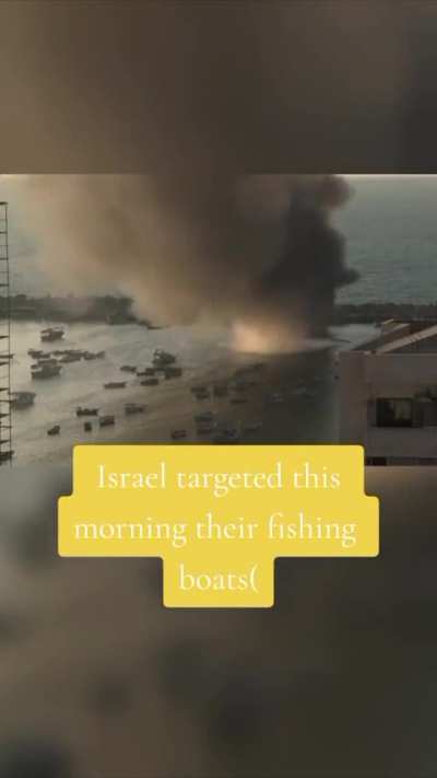 After seeing footage of Palestinians catching fish to survive, israel targeted their fishing boats