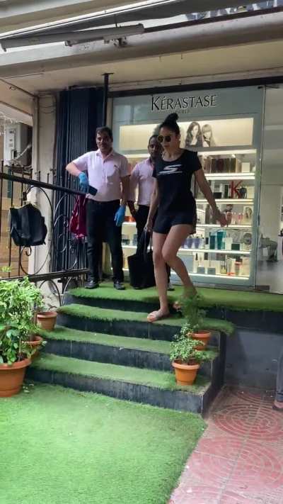 Rakul Singh post salon session in Mumbai today