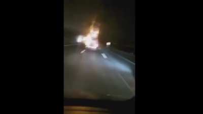 !!!NSFW, GORE!!! Saxony driver lost his head after a car accident on the German highway "A14"