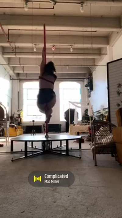 I&rsquo;ve been conditioning my pole work.. can&rsquo;t wait to learn some [f]un tricks &hellip;