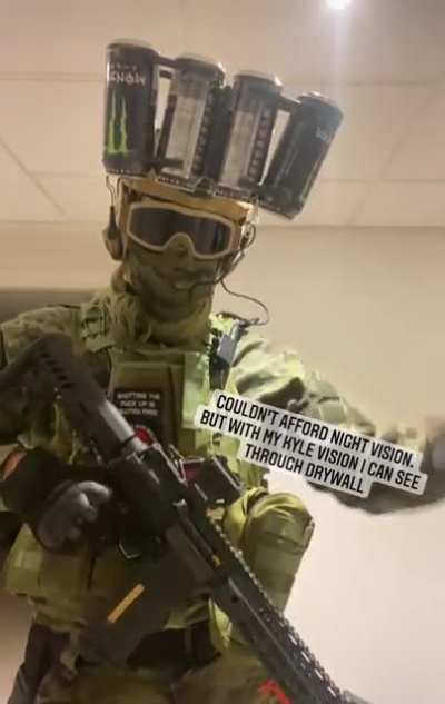 Heading to a MemeSim game this weekend, had to make some night vision cause I can&rsquo;t afford real ones. Kyle&rsquo;s vs Area 51 Guards