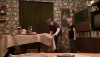 Want to see a magic trick? Watch him make his little brother disappear! 🎩🪄