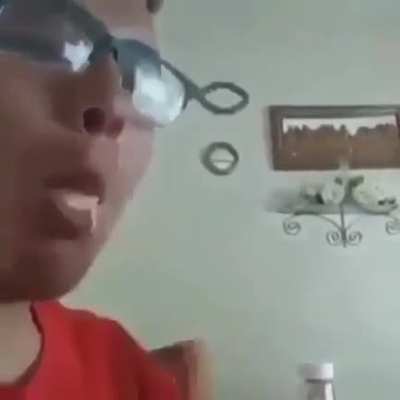 Shoving a banana down the throat