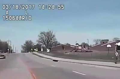 Woman ran over by police after shooting at them
