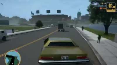 [GTA III Definitive Edition] If you wiggle your car it gets bigger and bigger