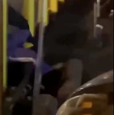 [Justice] "You broke into my business bitch, shut up!" &mdash; Black Lives Matter rioter in handcuffs running from police crashes into street sign head-first