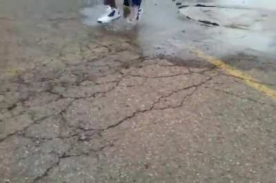 Pulando na po&ccedil;a