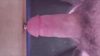 Fucking myself with a ribbed sound