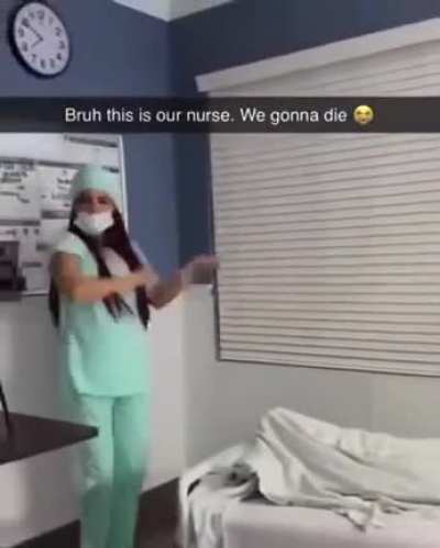 Quirked up nurse