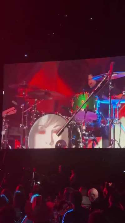 Taylor Momsen and the Foo Fighters performing Love Is A Scam by Chick from Mariah Carey secret grunge album at Musicares