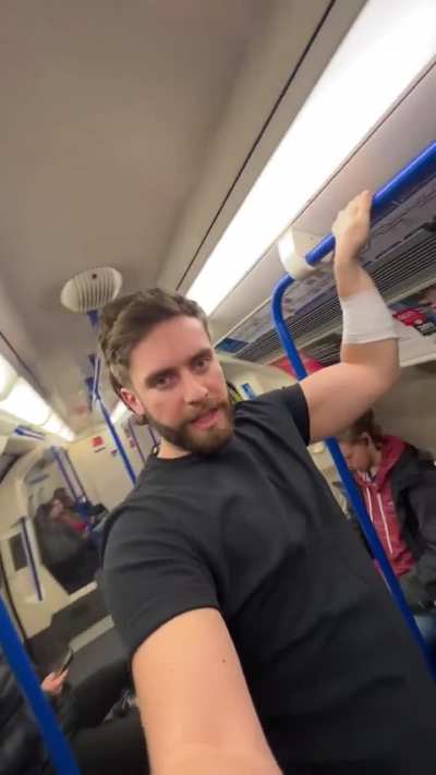 Imagine trying to get home from work and a fully grown adult starts doing this on your busy tube carriage&hellip;