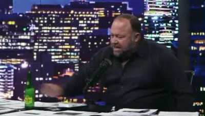 Antivaxx dumbfuck Alex Jones encourages his brainwashed audience of MAGA yokels to poison themselves with Ivermectin, while calling Gates and Fauci "bastard murderers and demons who spread a bio-weapon."