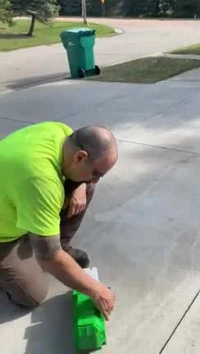 Meeting the recycling man
