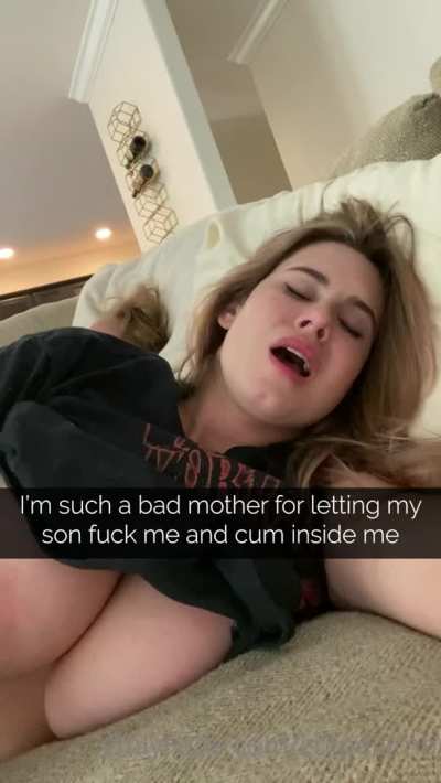 Sunday Afternoon Mom Son Couch Sex - Round Two