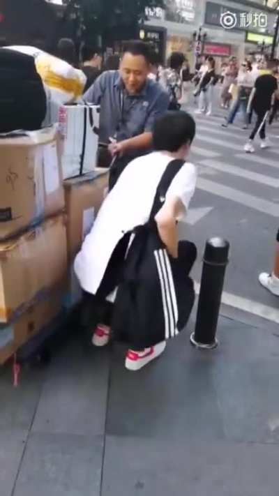 Poor guy just wanted to fit in (X-Post from r/gifs)