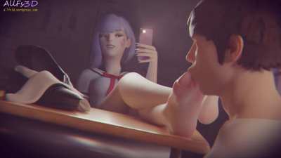 Worshipping D.va's foot (AllFs3D)