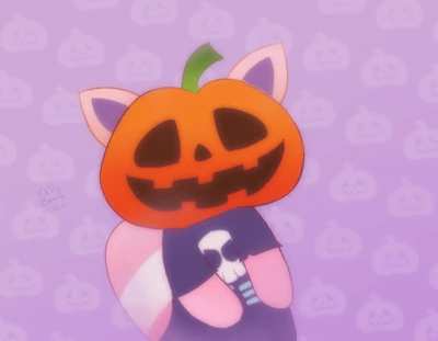 Halloween YCH for @LyuuRocks on Twitter!