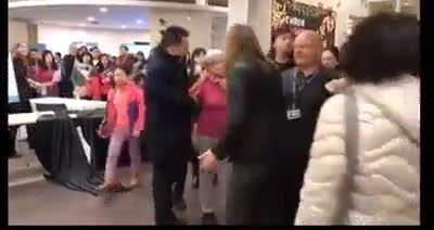 Kicking a old lady