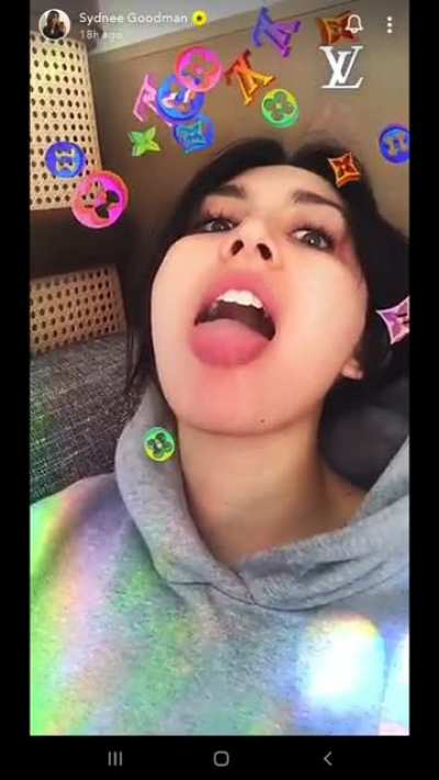 When she realized what it looked like and tried to play it off.