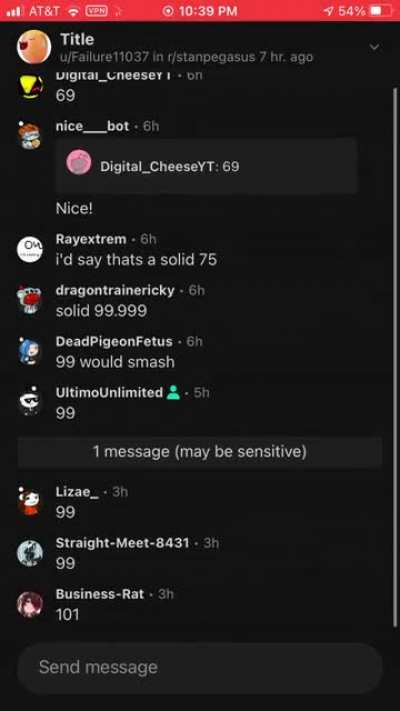 guys don&rsquo;t say 99 it&rsquo;s really offensive 😖