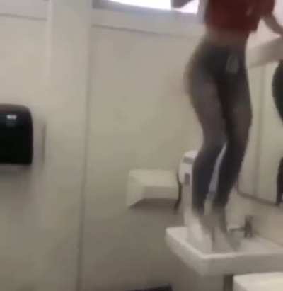 HMC while I break a public restroom sink