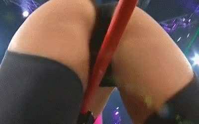 Velvet Sky rubbing her against the ropes