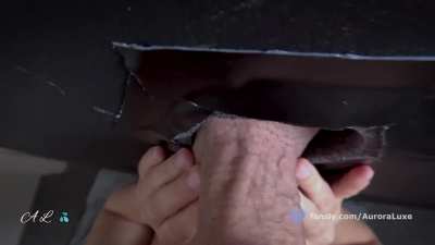Surprise gloryhole