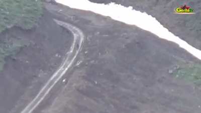 lone turkish soldier gets blown up by a PKK IED ,21 may 2018
