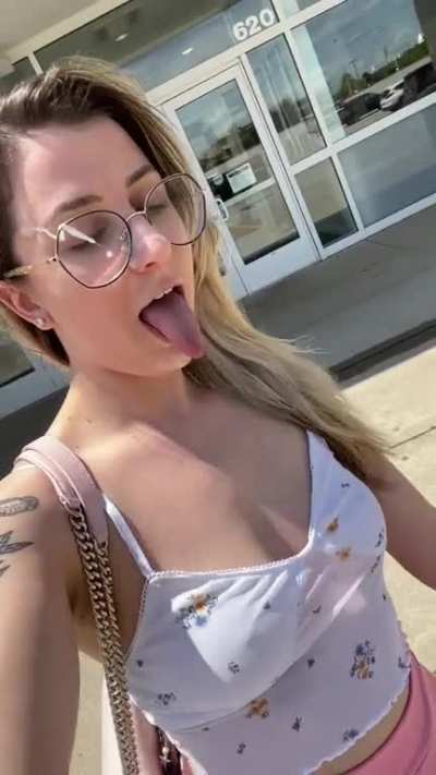 Walking back to the car covered in cum