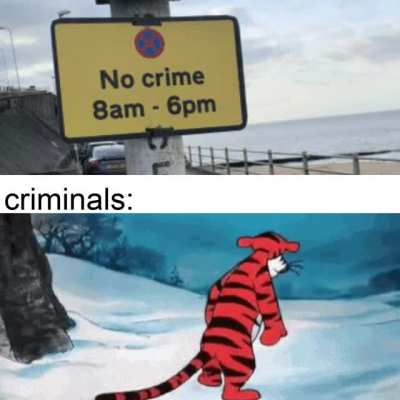 aw c'mon no crime?