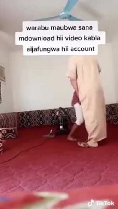 This African maid has been complaining for a long while without someone answering to her calls of help as this Saudi POS sexually assaults her regularly, she finally caught it on camera. The tiktok acc is already deleted to suppress this.