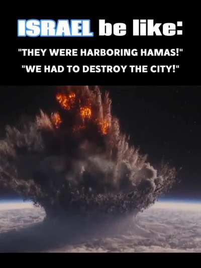 My humble contribution to the "Israel blows up the planet" trend