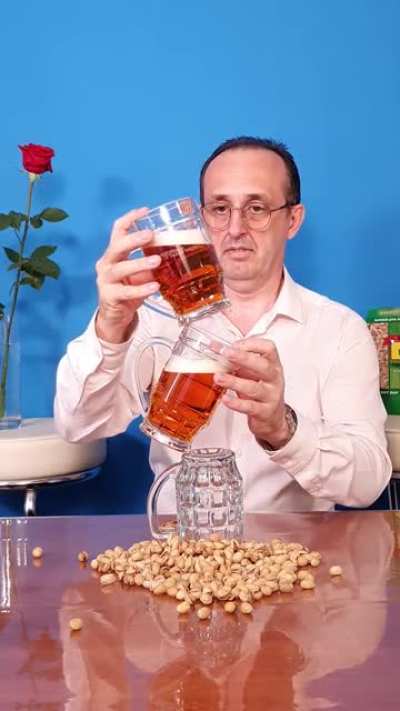 How he stacked them makes me want some beer