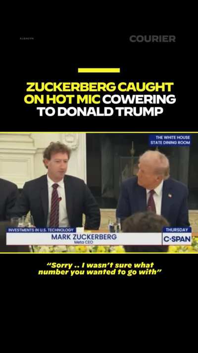 Mark Zuckerberg gets caught on a hot mic admitting he is totally making up Meta&rsquo;s U.S. investment numbers based on whatever Trump wants to hear