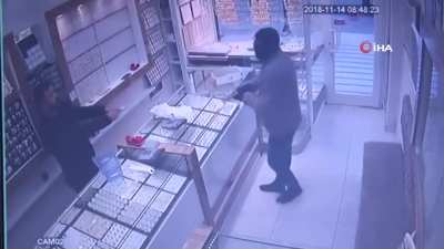 Coward robber.