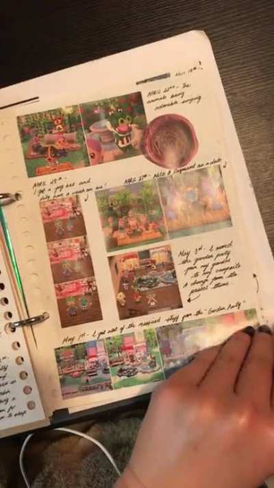 I have like 100 screenshots of AC in my phone so I decided to print out the best memories from when I started AC and make it to an album in my planner ☺️☺️ I love it. It&rsquo;s still #wip. Need go decorate it a little more!