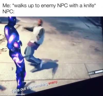 Calm down I haven&rsquo;t stabbed you yet