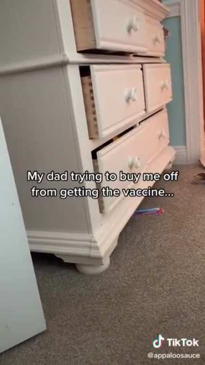 Brainwashed father in anguish over his family getting vaccinated.