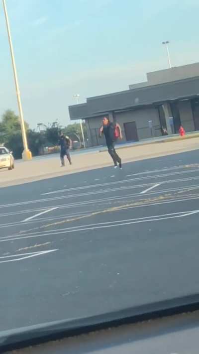 Stopping a mall thief.