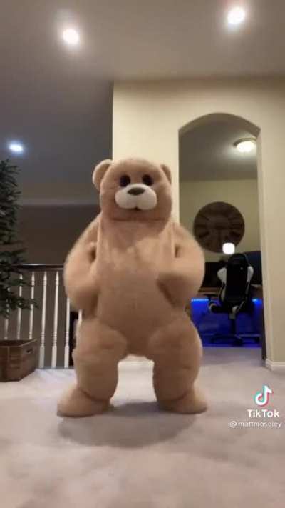 Never thought id ever feel inferior to a teddy bear's dance moves, but here we are
