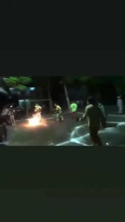 This match is on fire