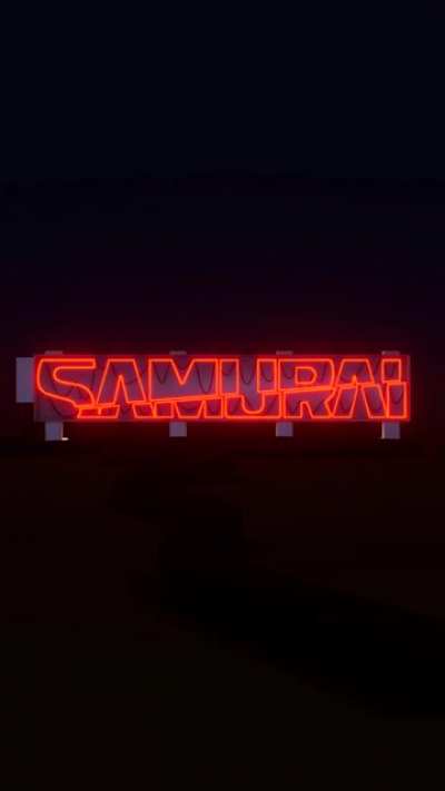 As requested I re-rendered the samurai neon sign to use as livewallpaper on your phone