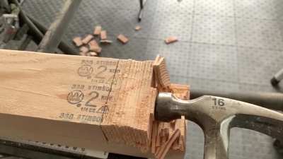 It was a lot more work doing it this way but kinda fun... legs for the workbench