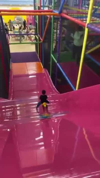 Kid almost achieves terminal velocity