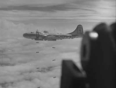 B-29s of the 343rd Bomb Squadron, 98th Bomb Group on a mission somewhere over North Korea in early 1951